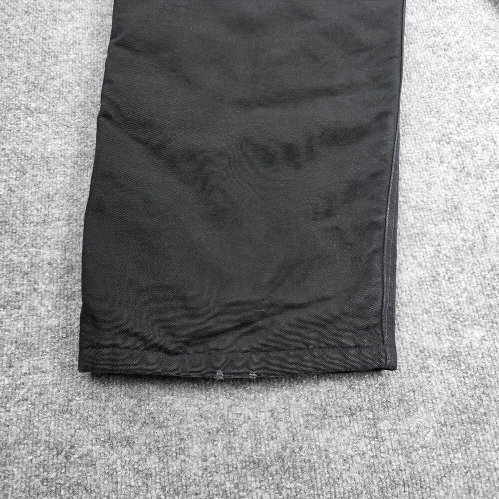 Carhartt Bib Overalls Mens 46x30 Black Duck Insulated Double Knee USA R02 BLK - Picture 14 of 16